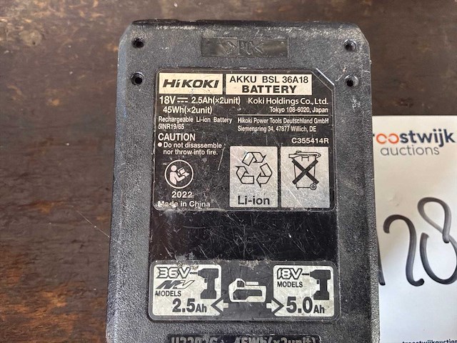 Hikoki multivolt accu's (4x) - afbeelding 4 van  4