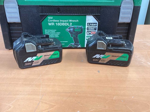 Hikoki wr 18dbdl2 slagmoersleutel 1/2” - 18v incl. bsl 36a18 accu’s + acculader - afbeelding 8 van  11