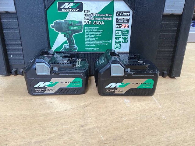 Hikoki wr 36da slagmoersleutel 3/4” - 36v incl. 2x bsl 36a18 accu’s + uc 18yfsl acculader - afbeelding 6 van  10