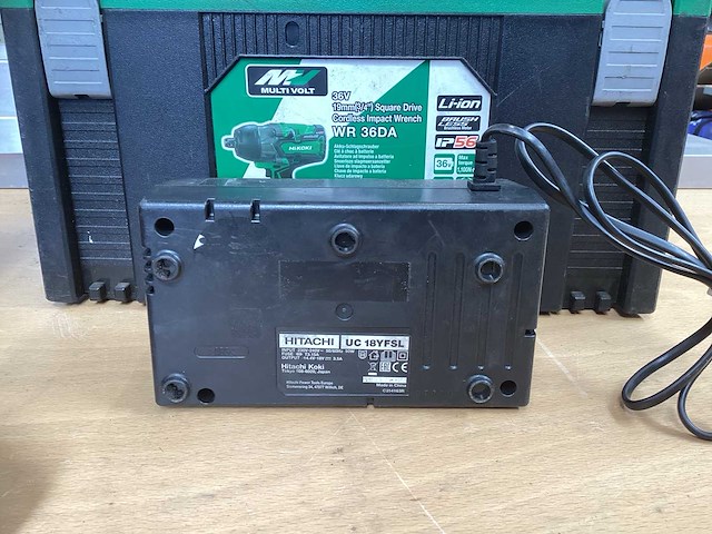 Hikoki wr 36da slagmoersleutel 3/4” - 36v incl. 2x bsl 36a18 accu’s + uc 18yfsl acculader - afbeelding 9 van  10