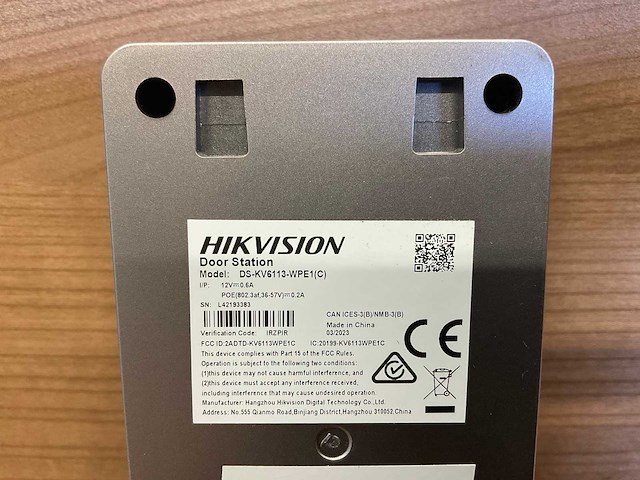 Hikvision door station camera - afbeelding 4 van  4