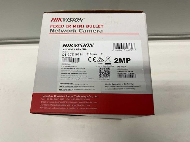 Hikvision ds-2ce10kf3t-le, ds-2cd1021-i beveiligingscamera (2x) - afbeelding 4 van  6