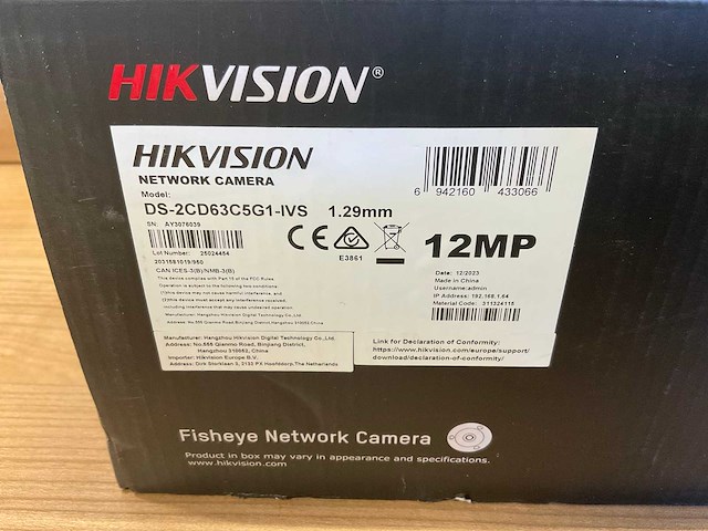 Hikvision fisheye netwerk camera - 12 mp - afbeelding 3 van  5