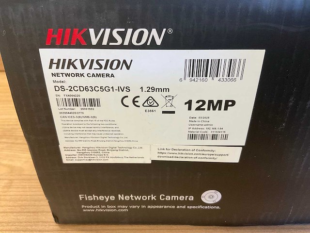 Hikvision fisheye netwerk camera - 12 mp - afbeelding 3 van  6