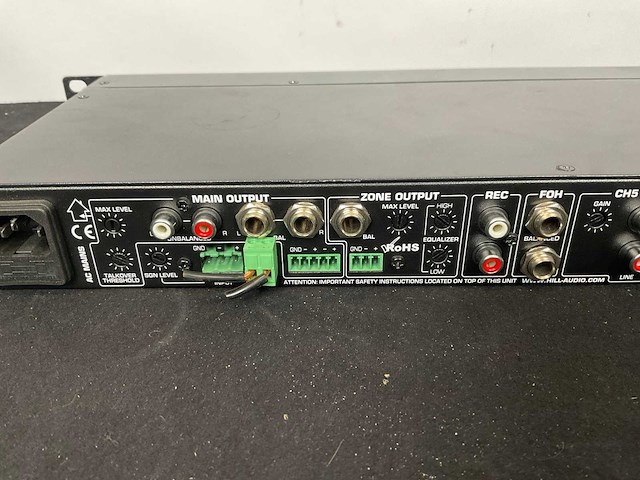 Hill audio zpr-2620 zonemixer - afbeelding 4 van  5