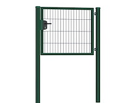 Hillfence - eco-line - enkele poort metaal 100x100 cm groen (3x)