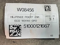 Hillfence - eco-line - enkele poort metaal 100x100 cm groen (3x) - afbeelding 4 van  12