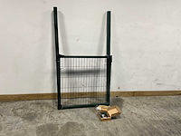 Hillfence - eco-line - enkele poort metaal 100x100 cm groen (3x) - afbeelding 8 van  12