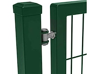 Hillfence - eco-line - enkele poort metaal 100x100 cm groen (3x) - afbeelding 6 van  12