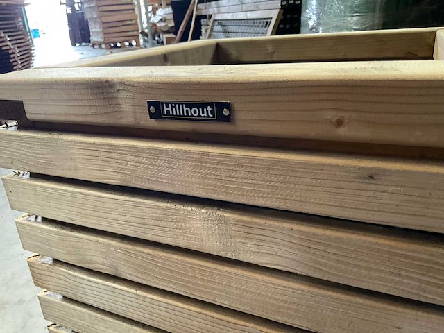 Hillhout bloembak "elan" - 50x50x50 cm (2x) - afbeelding 4 van  5