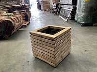 Hillhout bloembak "elan" - 50x50x50 cm (2x) - afbeelding 3 van  5