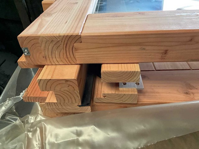 Hillhout deur in kozijn 186x202 cm - afbeelding 4 van  17