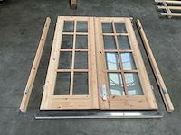 Hillhout deur in kozijn beglaasd - 186x140 cm - afbeelding 1 van  8