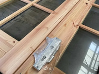 Hillhout deur in kozijn beglaasd - 186x140 cm - afbeelding 6 van  8