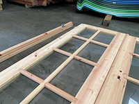 Hillhout deur in kozijn beglaasd - 186x140 cm - afbeelding 7 van  8