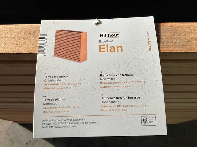 Hillhout douglas bloembak "elan" - 93x30x103 cm - afbeelding 11 van  12