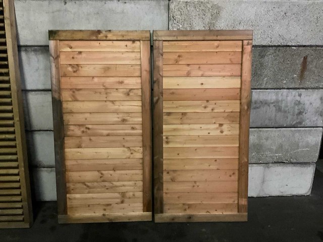 Hillhout douglas dubbelle buitendeur 180x180-3,5 cm - afbeelding 1 van  4