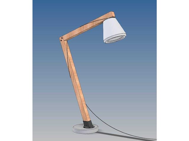 Hillhout flora buitenlamp 200cm e27 (2x) - afbeelding 1 van  2