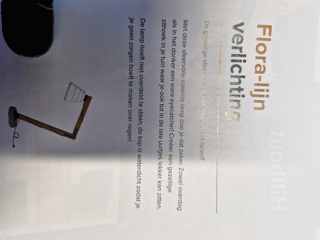 Hillhout flora buitenlamp 200cm e27 (2x) - afbeelding 5 van  5