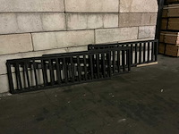 Hillhout geïmpregneerd hekwerk 223x73 cm zwart (3x) - afbeelding 1 van  9