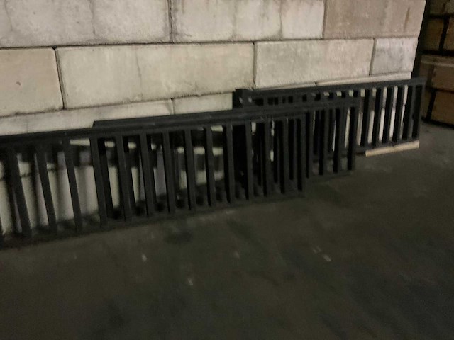 Hillhout geïmpregneerd hekwerk 223x73 cm zwart (3x) - afbeelding 2 van  9