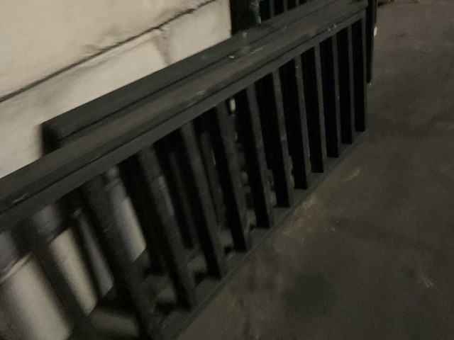 Hillhout geïmpregneerd hekwerk 223x73 cm zwart (3x) - afbeelding 4 van  9