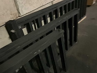 Hillhout geïmpregneerd hekwerk 223x73 cm zwart (3x) - afbeelding 6 van  9