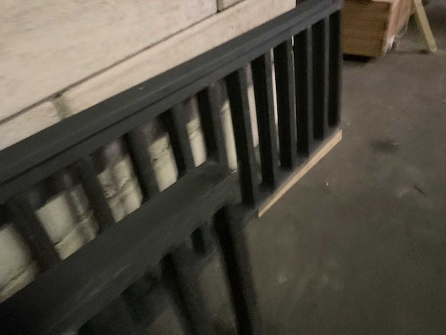 Hillhout geïmpregneerd hekwerk 223x73 cm zwart (3x) - afbeelding 7 van  9