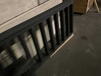 Hillhout geïmpregneerd hekwerk 223x73 cm zwart (3x) - afbeelding 8 van  9