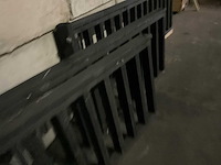 Hillhout geïmpregneerd hekwerk 223x73 cm zwart (3x) - afbeelding 5 van  9