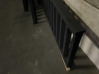 Hillhout geïmpregneerd hekwerk 223x73 cm zwart (3x) - afbeelding 9 van  9