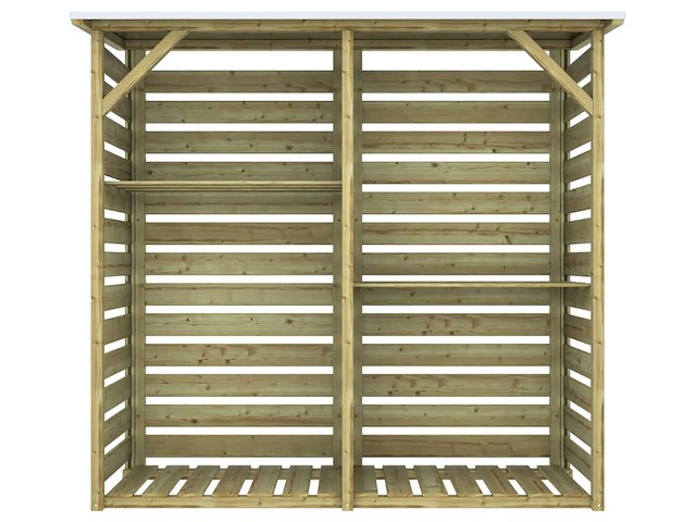 Hillhout haardhoutberging twin - 176x60x190 cm - afbeelding 3 van  3