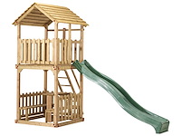 Hillhout speeltoestel met glijbaan "action" - 127x127x310 cm - afbeelding 1 van  4