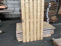 Hillhout tuinpoort metalen frame 195x100 cm - afbeelding 2 van  3