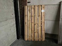 Hillhout tuinpoort metalen frame houten tuinomheining - afbeelding 1 van  5