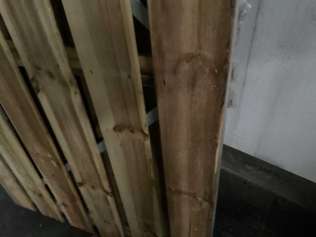 Hillhout tuinpoort metalen frame houten tuinomheining - afbeelding 3 van  5