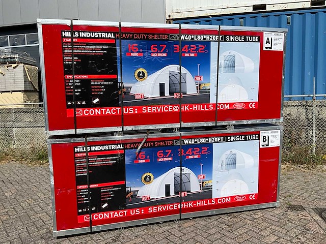Hills single tube nissenhut opslagtent - afbeelding 1 van  6