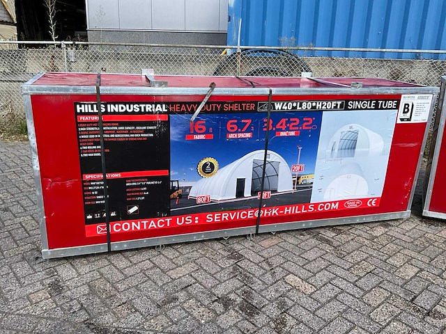 Hills single tube nissenhut opslagtent - afbeelding 3 van  6