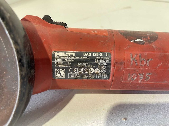 Hilti - dag 125-s - elektrische haakse slijper - afbeelding 2 van  2