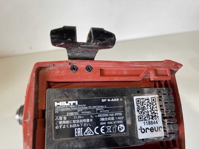 Hilti - sf 6-a22 - 22v accu schroef/boormaschine - afbeelding 3 van  3