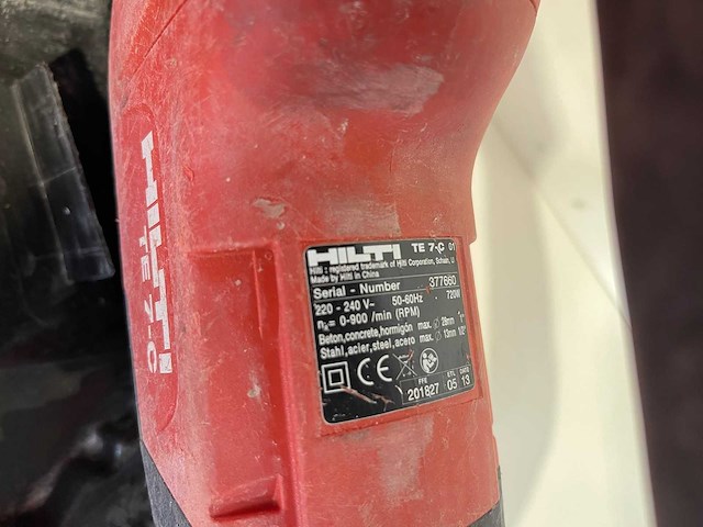 Hilti - te 7-c 01 - elektrische boorhamer defect! - afbeelding 3 van  3