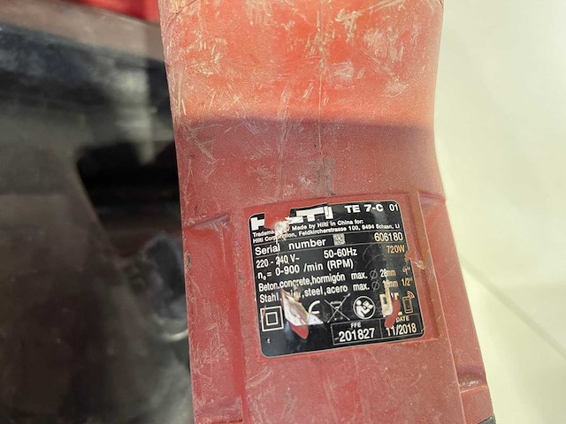 Hilti - te 7-c 01 - elektrische boorhamer - afbeelding 2 van  2