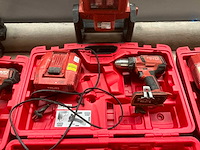 Hilti accu gereedschapset b.u.: haakse slijper, boormachine en bouwlamp in koffer - afbeelding 2 van  2