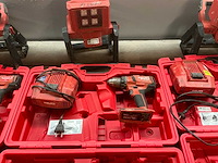 Hilti accu gereedschapset b.u.: haakse slijper, boormachine en bouwlamp in koffer - afbeelding 3 van  4