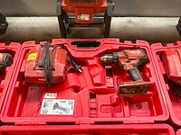 Hilti accu gereedschapset b.u.: haakse slijper, boormachine en bouwlamp in koffer - afbeelding 2 van  3