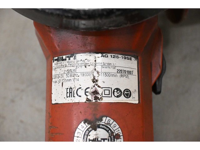 Hilti ag 125-19se haakse slijpmachine - afbeelding 3 van  3