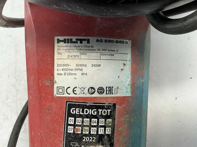 Hilti ag230-24d haakse slijpmachine - afbeelding 3 van  3