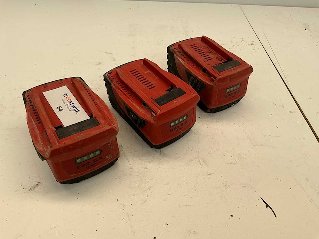 Hilti b22-5,2 amp li-ion accu (3x) - afbeelding 1 van  4