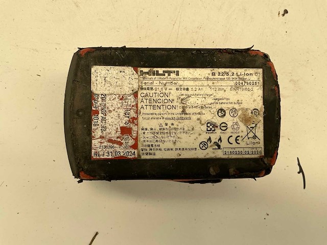 Hilti b22-5,2 amp li-ion accu - afbeelding 4 van  4