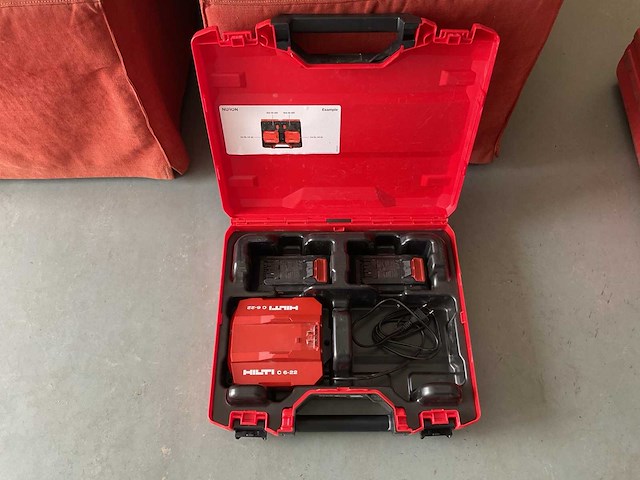 Hilti c 6-22 + b22-85 nuron accu's en lader - afbeelding 1 van  4